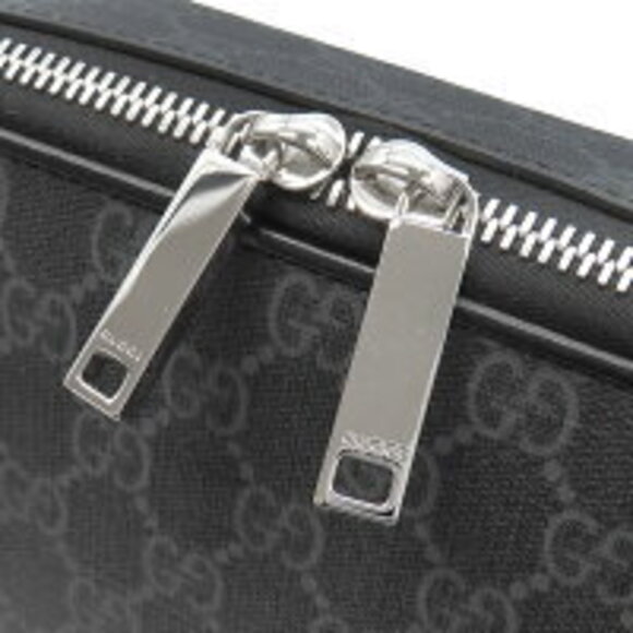 Gucci GG Black Shoulder Bag Supreme Canvas Blue Red Web Stripes - Picture 6 of 8